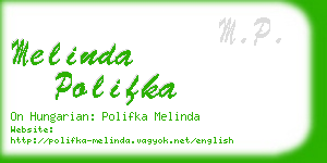 melinda polifka business card